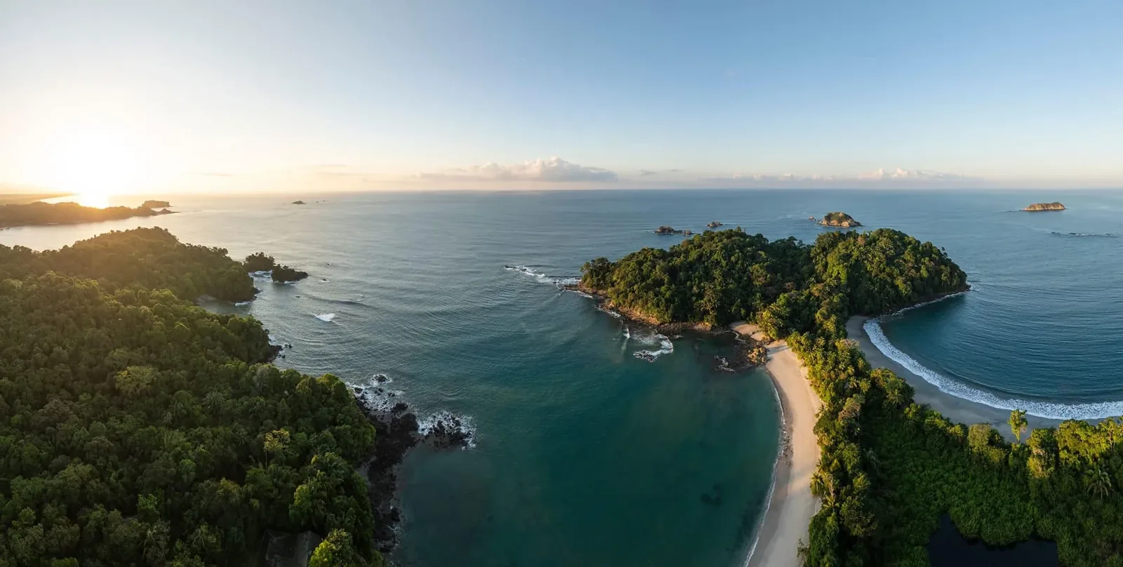 Costa Rica rainforest and Pacific coastline near Manuel Antonio