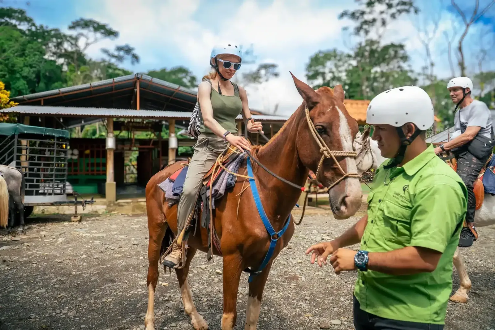 Horseback riding through the jungle to a waterfall near Manuel Antonio Costa Rica