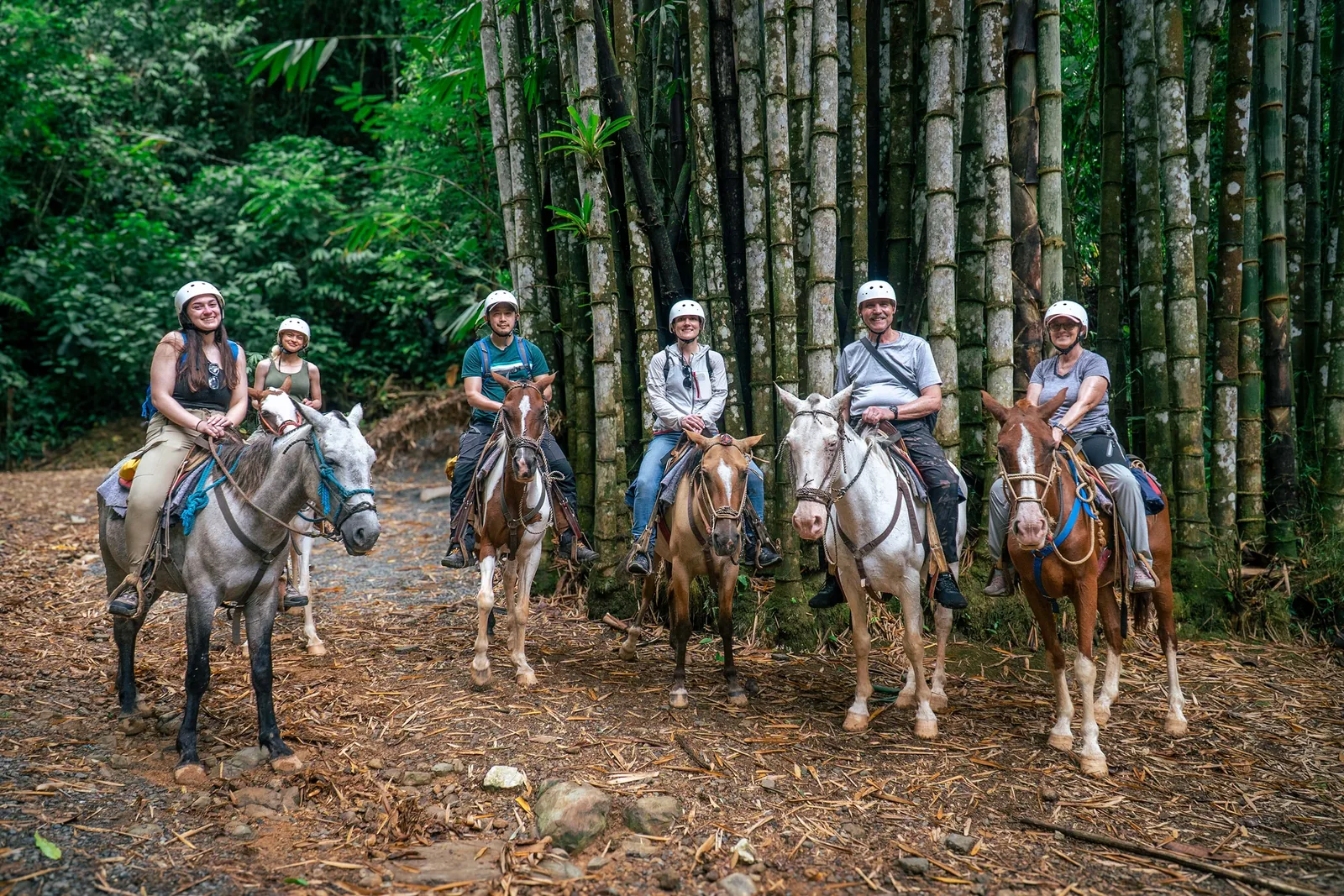 Rider on horseback with valley views in Costa Rica