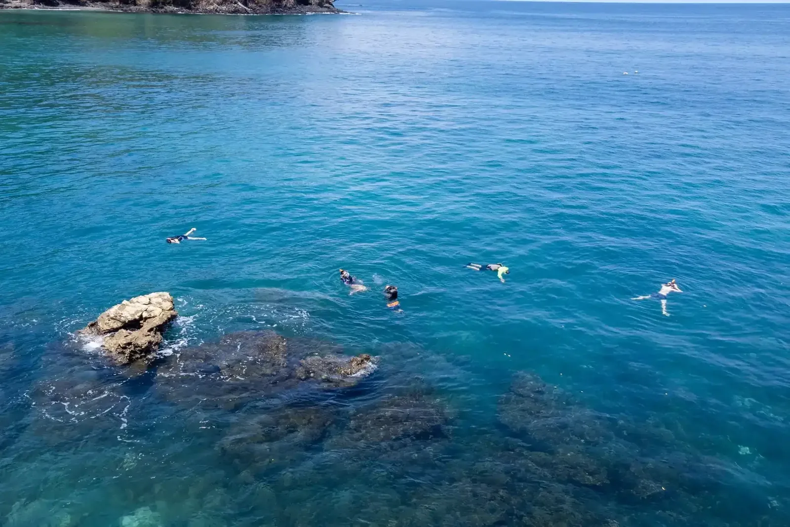Snorkeling the reef on the ocean kayaking tour Manuel Antonio