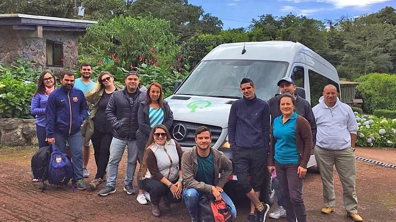 Tucanes Tours private shuttle van with bilingual driver