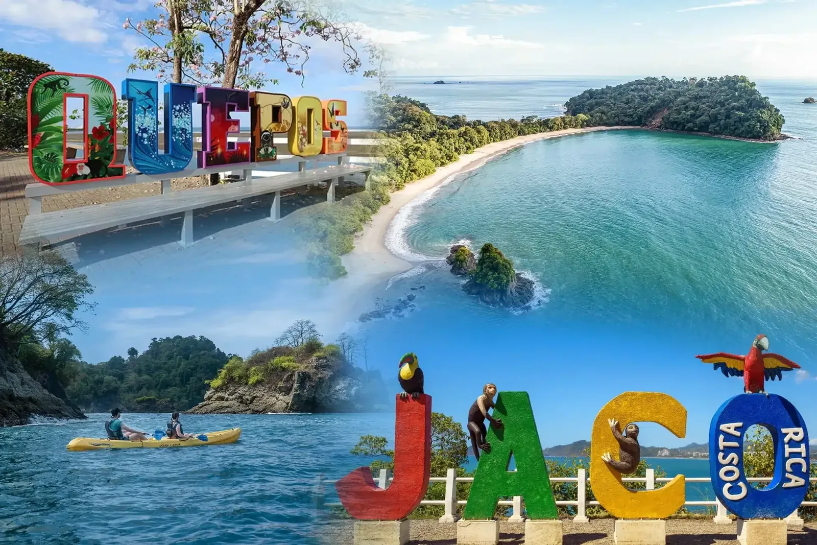 Aerial view of Costa Rica's Central Pacific coast around Manuel Antonio and Quepos